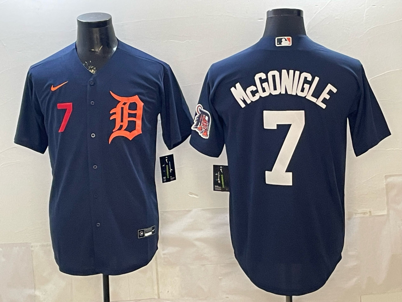 Men Detroit Tigers #7 McGonigle blue Game Nike MLB Jersey 0402006